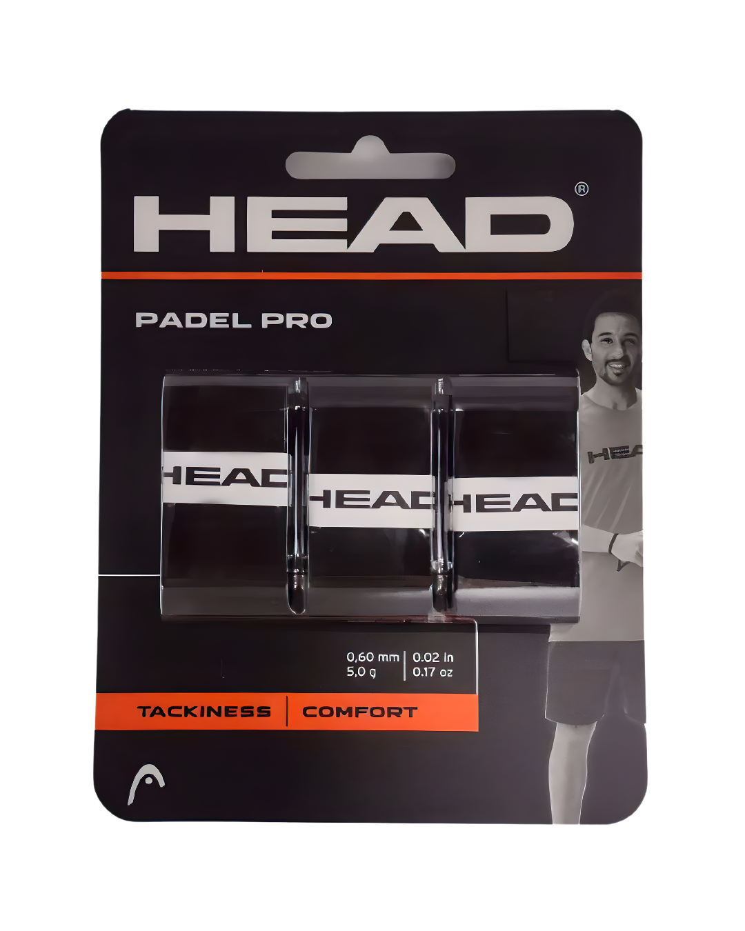 Overgrips Head Padel Pro Negro 3 Unidades
