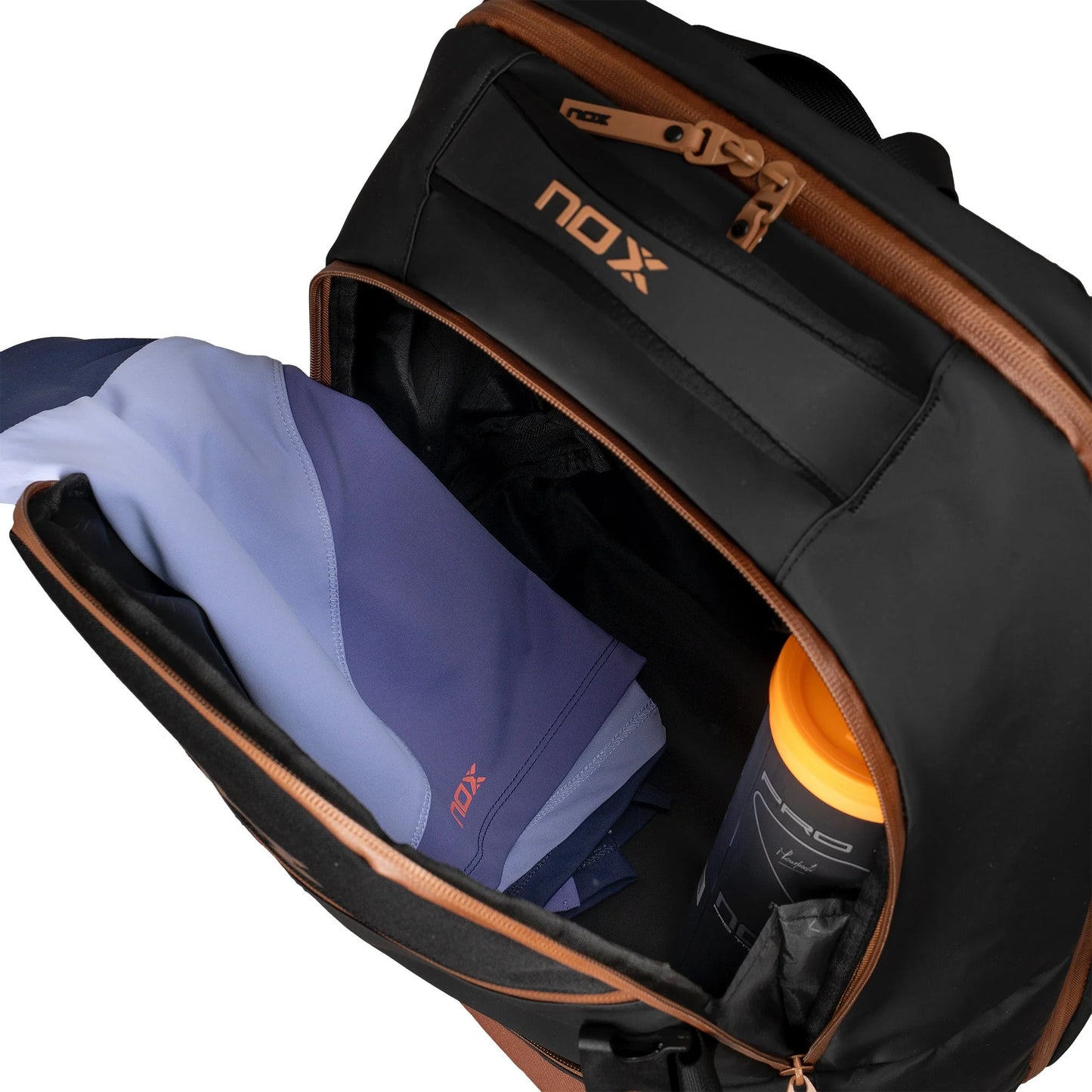 Mochila Nox Luxury Open Series Negro/Café