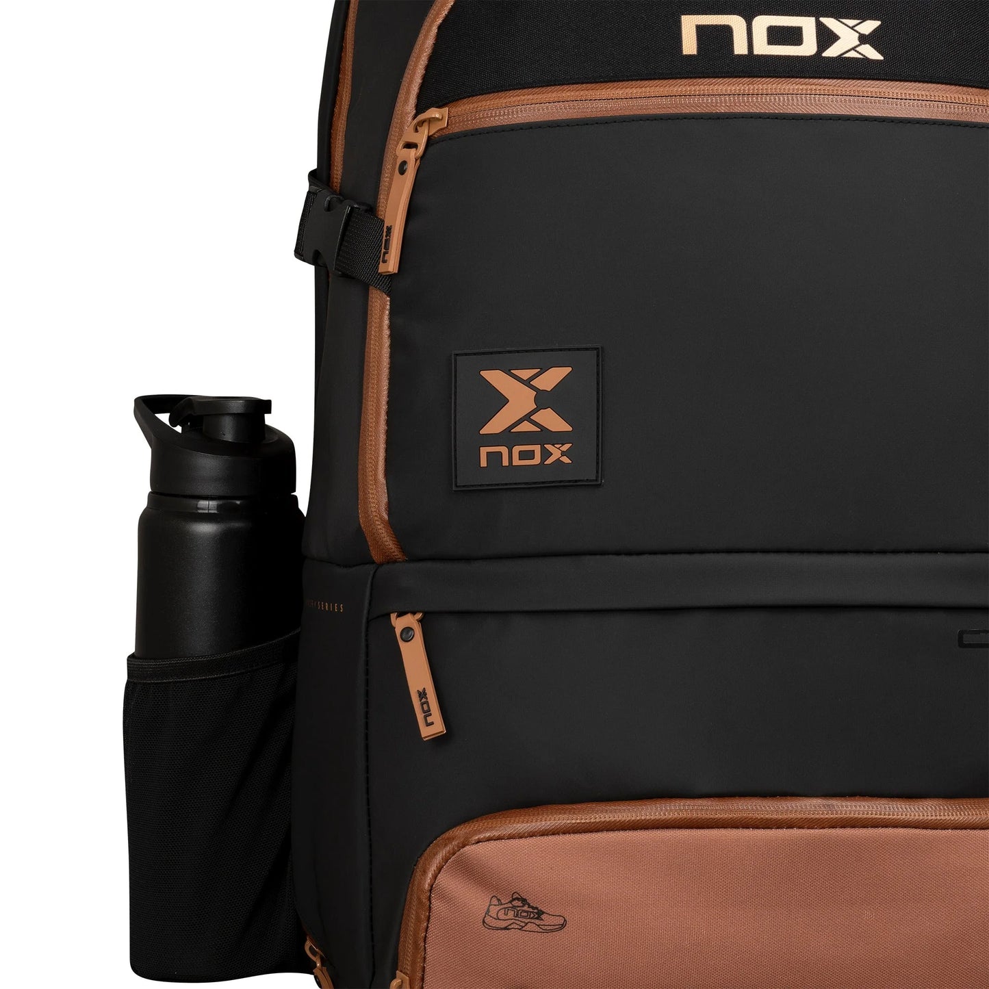 Mochila Nox Luxury Open Series Negro/Café