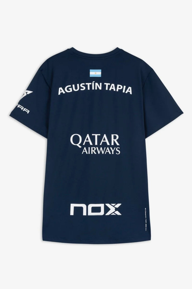 Camiseta de Padel Nox Agustín Tapia AT10 Azul Marino