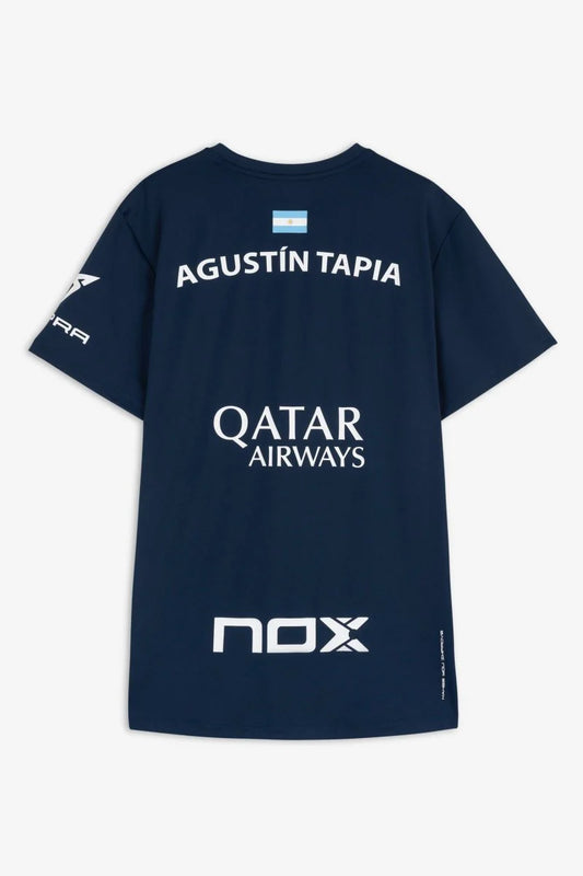 Camiseta de Padel Nox Agustín Tapia AT10 Azul Marino