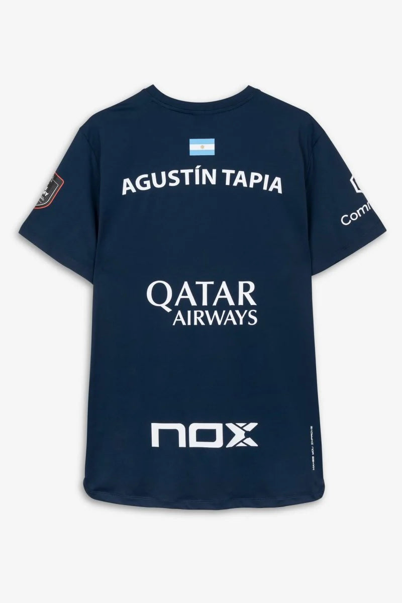 Camiseta de Padel Nox Agustín Tapia AT10 Azul Marino 2026
