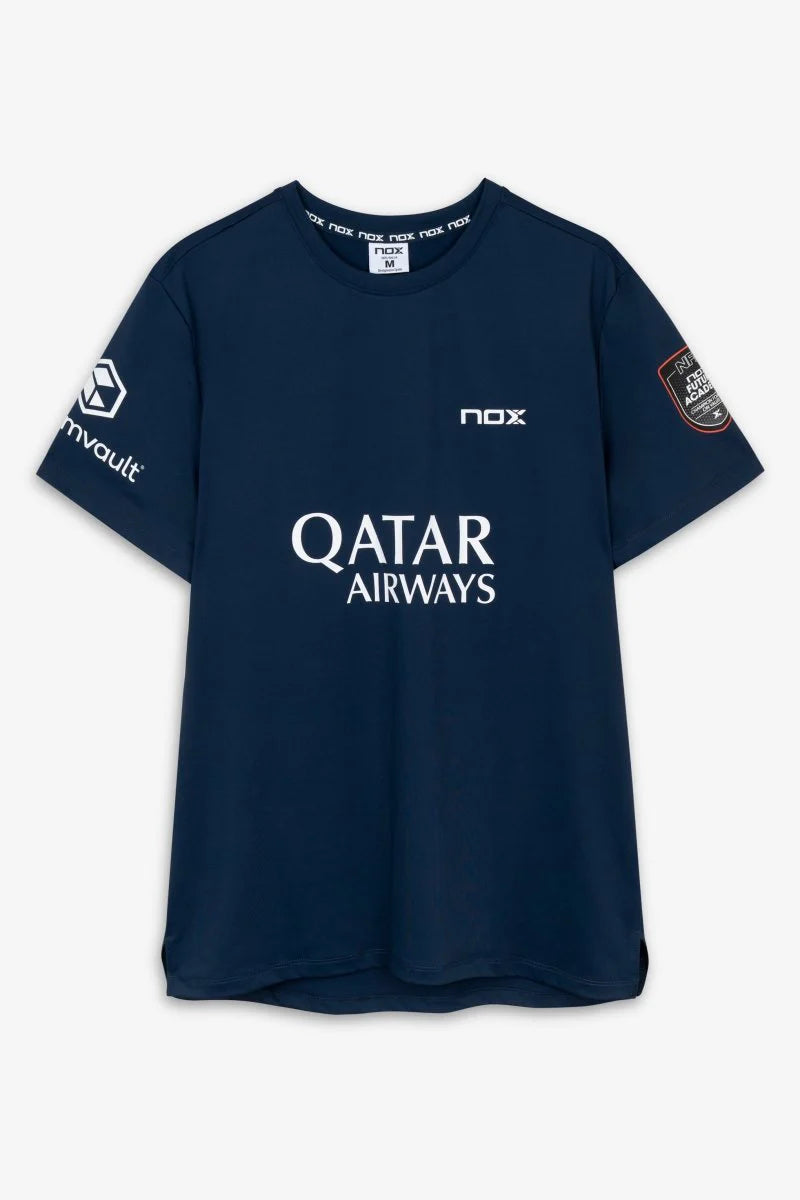 Camiseta de Padel Nox Agustín Tapia AT10 Azul Marino 2026