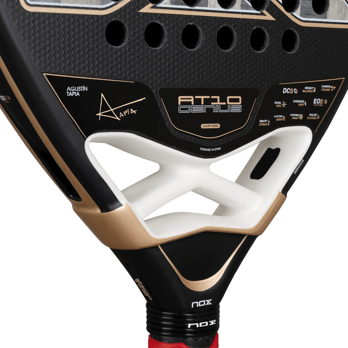 Pala Nox AT10 Genius 18K 2026 By Agustín Tapia Negro/Dorado