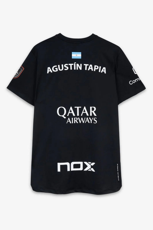 Camiseta de Padel Nox Agustín Tapia AT10 Negra 2026