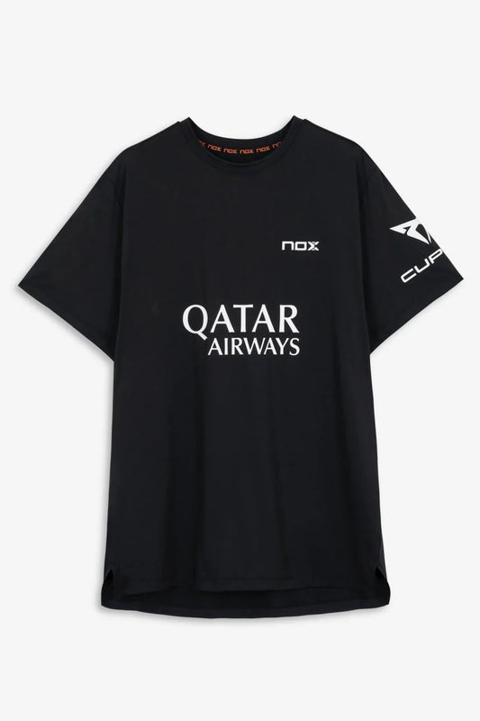 Camiseta de Padel Nox Agustín Tapia AT10 Negra