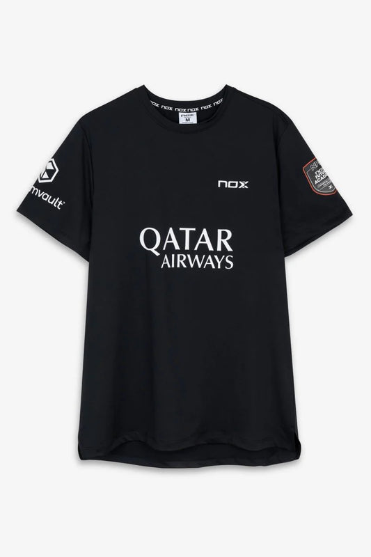 Camiseta de Padel Nox Agustín Tapia AT10 Negra 2026
