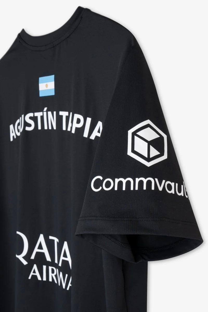 Camiseta de Padel Nox Agustín Tapia AT10 Negra 2026