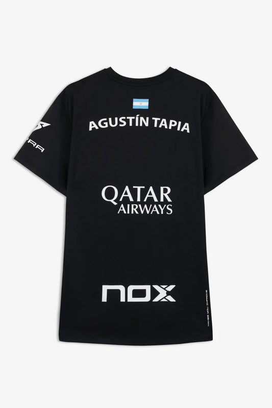 Camiseta de Padel Nox Agustín Tapia AT10 Negra