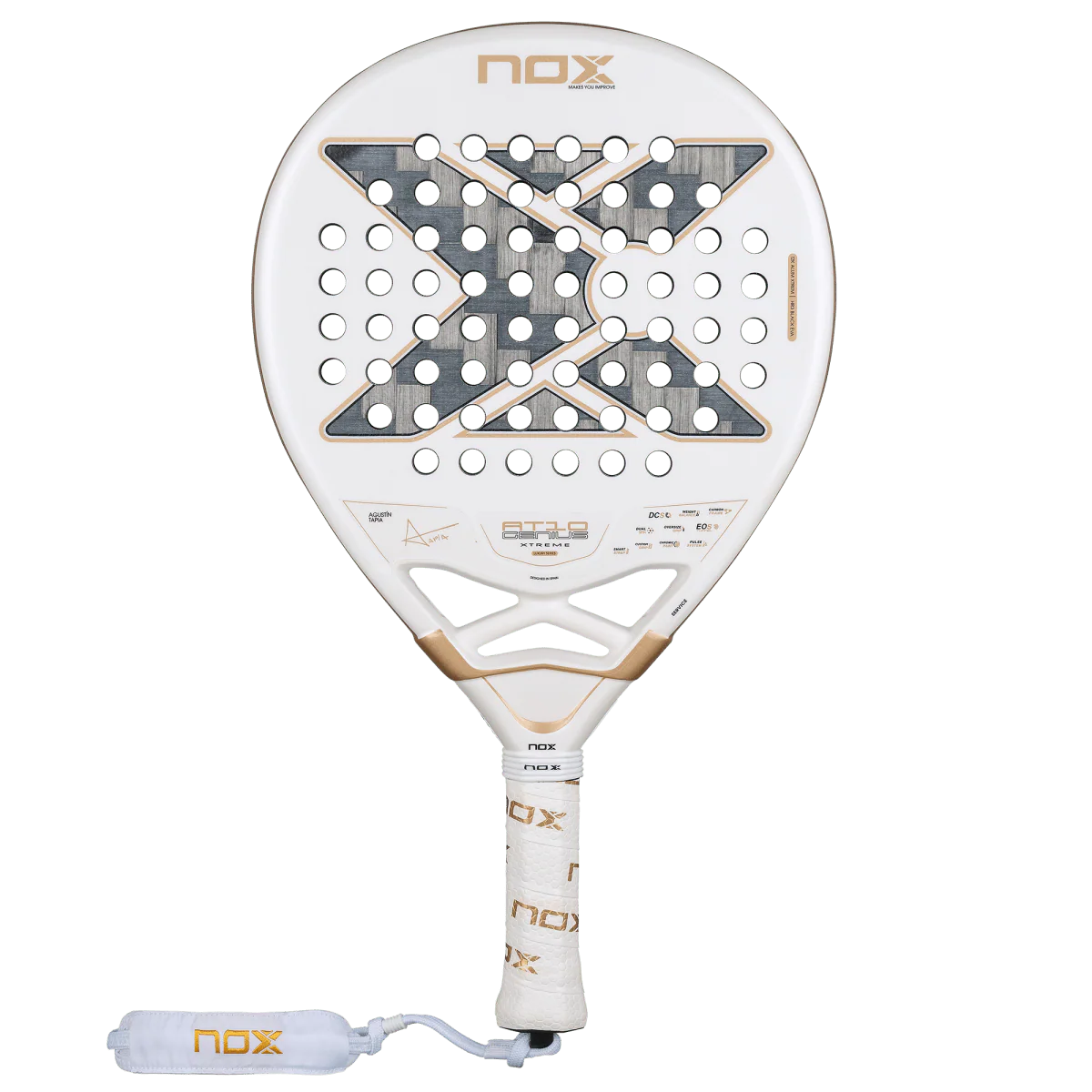 Pala Nox AT10 Genius 12K 2026 By Agustín Tapia Blanca/Dorado