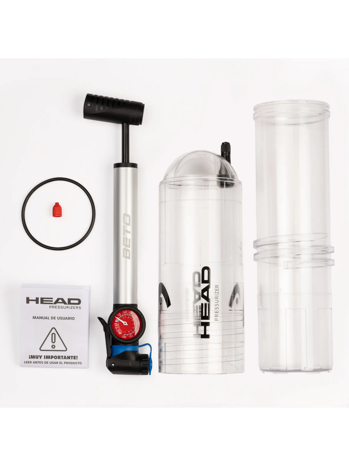 Presurizador de Pelotas Head x4 Bomba Incluida